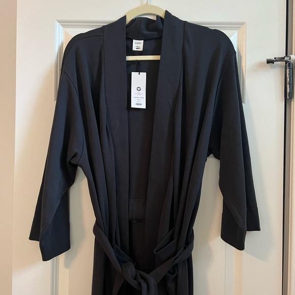 NWT Subset Organic Cotton Essential Black Robe XS/S - Picture 2 of 3